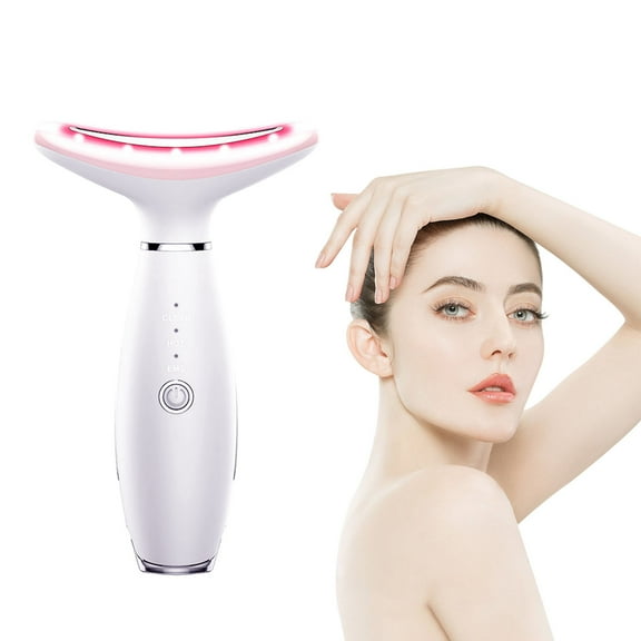 AIDUCHO Skin Rejuvenation Beauty Device for Face and Neck Based neck lift on Triple Action LED, Thermal, and Vibration Technologies Lifts and Tightens Sagging Skin for a Radiant Appearance (White)