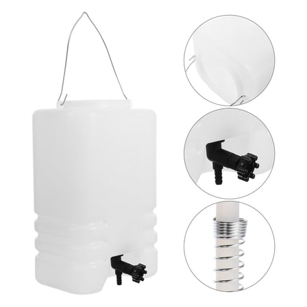 MERRYHAPY Lightweight Travel Steam Iron Water Bottle Stainless Steel - White