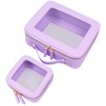 thumbnail image 1 of Bolsas de maquillaje transparentes LETGO, bolsa de aseo aprobada por la TSA, color lavanda, 1 of 8