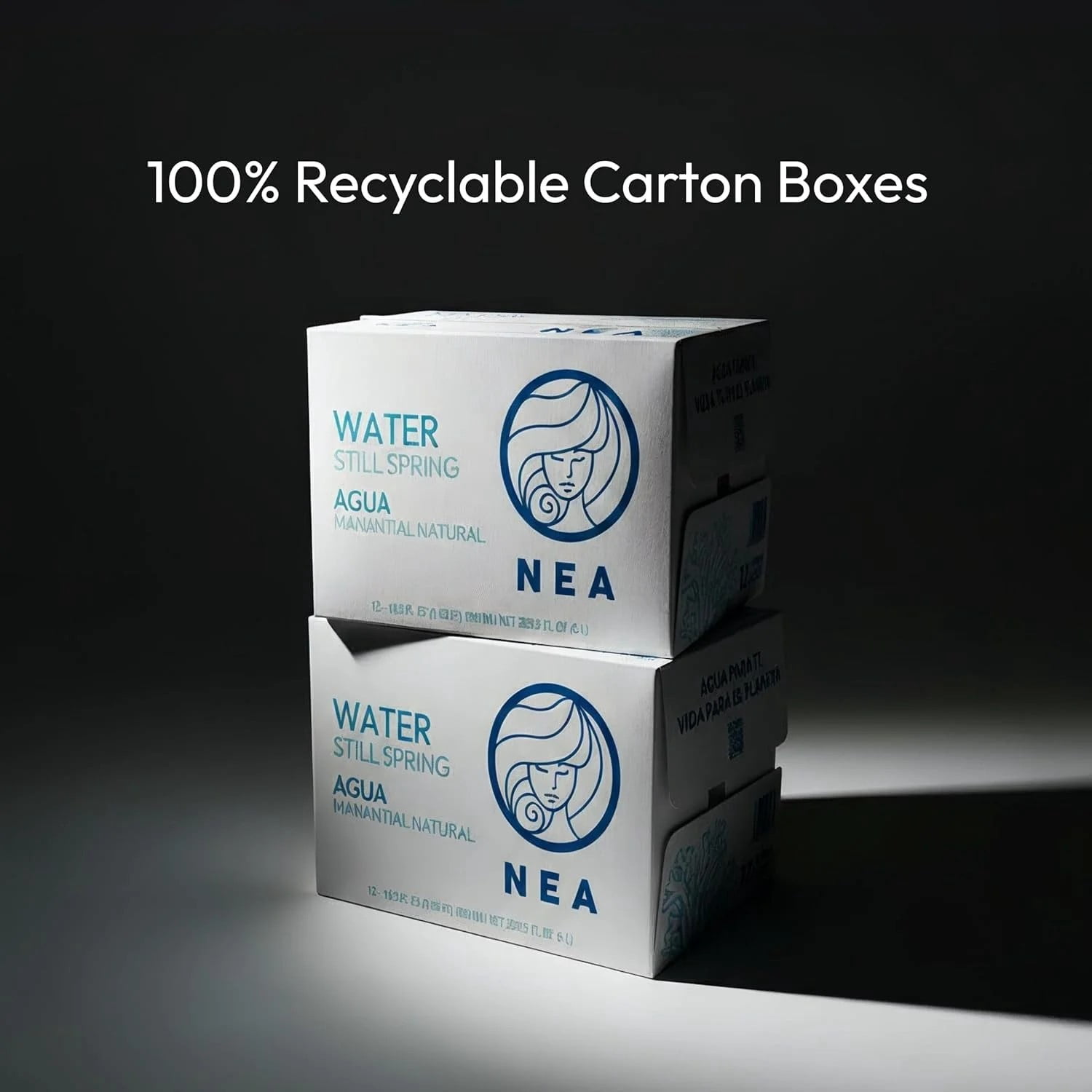 NEA Canned Water Cans 12 Pack, Austrian Alps Spring Mineral Water, 16.9 fl oz, Boxed