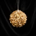 thumbnail image 6 of OCCOA Sequin Pearl Christmas Ball Ornaments Glitter Hanging Baubles in Teal Gold Red for Xmas Tree Wreath Holiday Decor Home Accents Party Supplies, Gold, 6 of 6