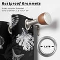 thumbnail image 5 of Outdoor Curtains for Patio Waterproof Seaweed Starfish Shell Indoor/Outdoor Curtain Tiebacks Black Coral Marine Life Privacy Sun Block Grommet Drapes for Pergolas Gazebo Porch 2 Panel 54x108 Inch, 5 of 9
