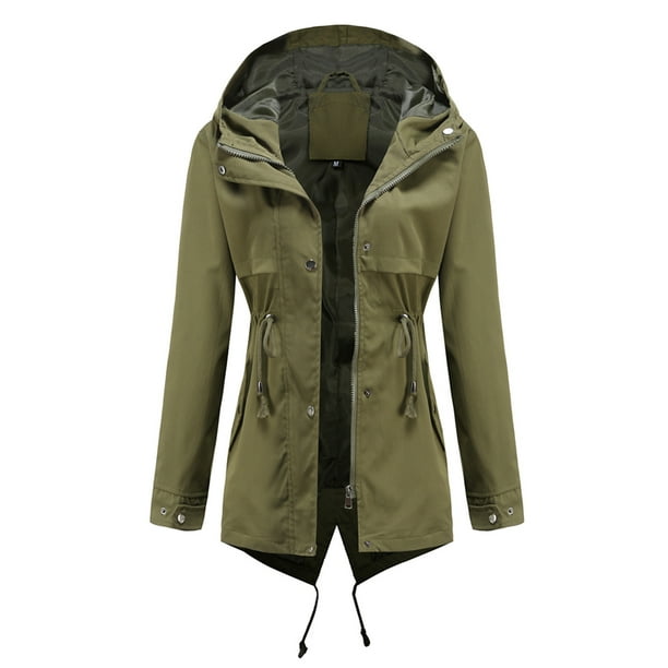 Abrigos de Invierno Para Mujer Chaqueta de Lluvia Sólida Chaquetas Al Aire Libre Impermeable Con Capucha Impermeable A Prueba de Viento Odeerbi ODB173191