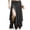 Dark Gray., variant on Women's Plus Size Maxi Skirts,Women's Split Hem Skirt,High Waist Irregular Hem Slit Solid Color Large Flowy Skirts