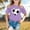 Purple, variant on Trendfront Girls Sporty T-Shirt Soccer Football Heart Vintage Graphic Print Casual Crewneck Short Sleeve Tee Everyday Active Fitness Exercise Training Tops