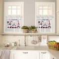 thumbnail image 4 of Country Star Live Laugh Love 3 Piece Kitchen Curtains Tiers and Valances Set, Rustic Berries Pine Cones Red Plaid Rod Pocket Short Window Treatment Tiers Curtains Panel and Valance for Cafe Bathroom, 4 of 5