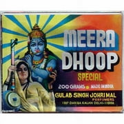 Meera Dhoop Special Incense, 200 Gram Box, Gulab Singh Johrimal Perfumers, Delhi