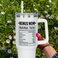 thumbnail image 2 of Best Bonus Step Mom Ever Mothers Day Birthday Christmas Gifts from Daughter Son, 40 oz Bonus Mom Cup Tumbler with Handle Lid and Straw, Gifts for Stepmom, 2 of 6