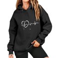 thumbnail image 1 of Gibobby Sudadera mujer, Sudadera con capucha de forro polar para mujer, ligeras, con bolsillo(Negro,G), 1 of 3
