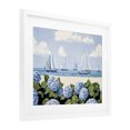 thumbnail image 2 of Stupell Industries Coastal Sails & Hydrangeas White Framed Print Under Glass, 21 x 17, by Sisi and Seb, 2 of 8