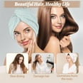 thumbnail image 6 of Yalumo Microfiber Hair Towel 3 Pack, Hair Towel Wrap for Women Quick Dry Hair Turban for Wet Hair Anti Frizz, Super Absorbent Head Towels Wrap for Curly, Long & Thick Hair (Blue,Grey,Pink), 6 of 7