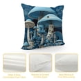 thumbnail image 4 of JEUXUS  Dark Mushroom Dream Forest Throw Pillow Case, Pillow Cover Square Decorative Cushion Covers for Sofa Couch Car Bed Home Outdoor Decoration (18x18, Mushroom1), 4 of 5