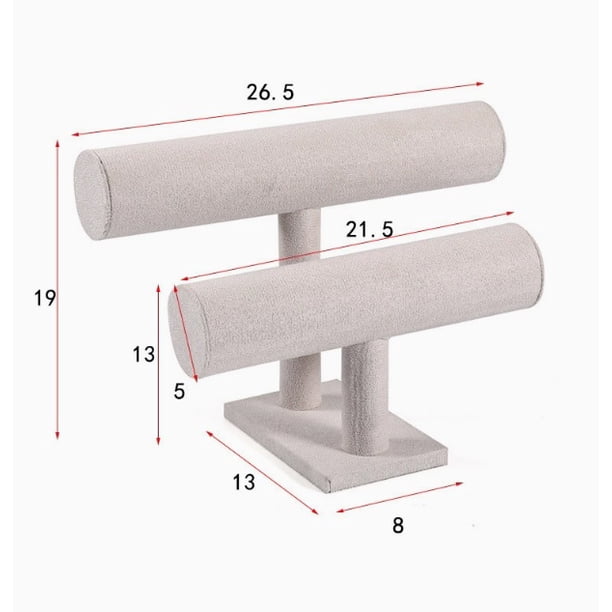 (Accesorios no incluidos) Soporte for pulsera de terciopelo de doble capa, soporte for exhibición de pulsera, estante for almacenamiento de pulseras, soporte for joyería, soporte for reloj