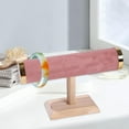 thumbnail image 4 of FVDPWYE Jewelry Bracelet Display Stand Bangle Holder Desk with Wood Base Trendy Bracelet Pink, 4 of 8