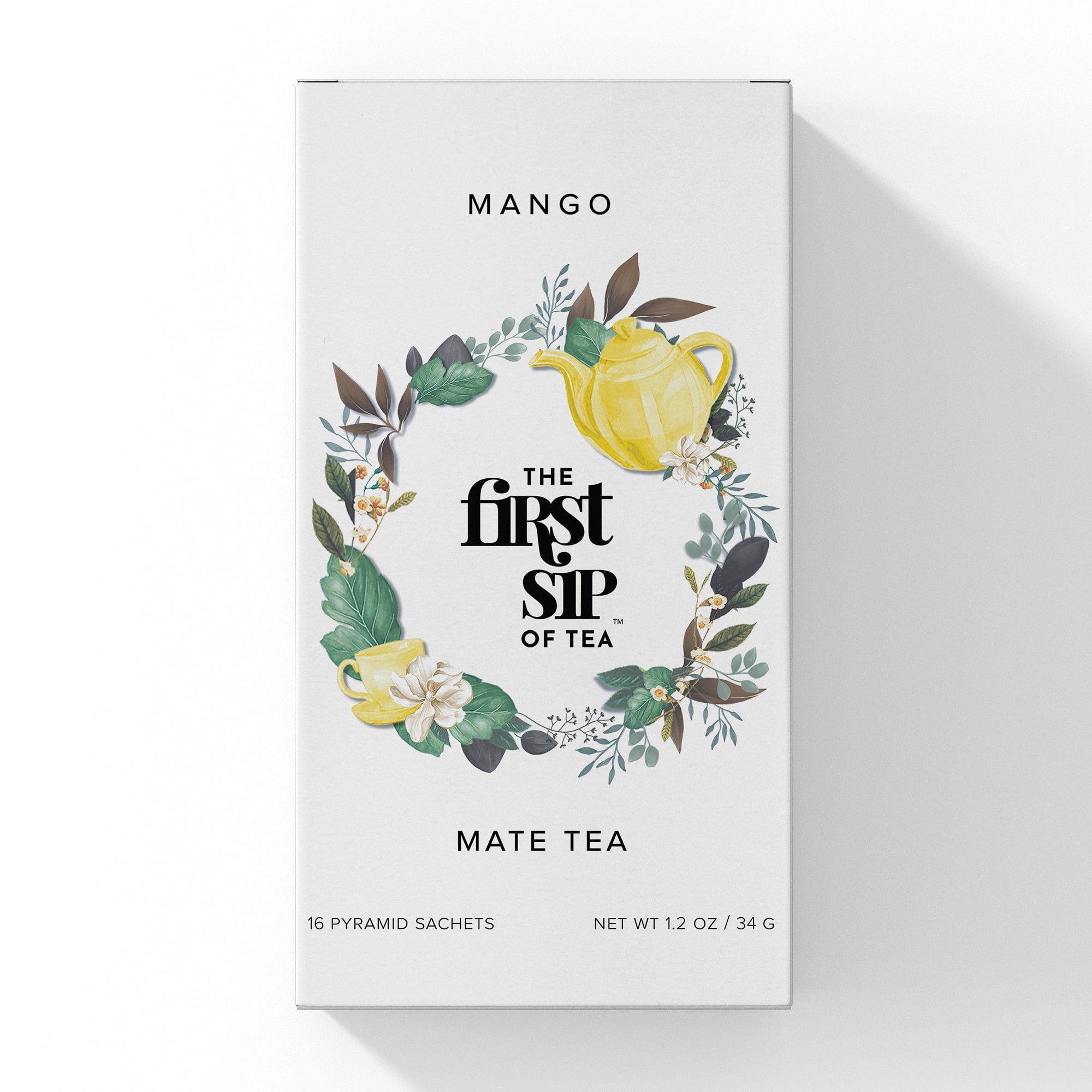 Spice Hut - Mango Yerba Mate Tea - High Caffeine, Clean Energy, Chlorogenic Acid Tea - 16 Tea Bags