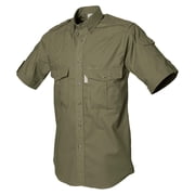 TAG SAFARI Adult Male Shooter Short Sleeve Shirt, Color: Moss, Size: M