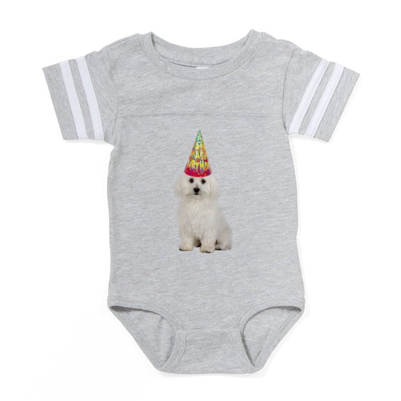 CafePress - Bichon Frise Birthday - Cute Infant Baby Football Bodysuit