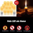 thumbnail image 4 of Velas LED Sin llama, Velas Electricas Decorativas, 12 luces de te Impermeables, con Control Remoto de 10 Teclas,velas led Flama Realista para Recuerdos Fiestas Hogar Bodas, San Valentín, Año Nuevo, 4 of 7
