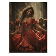 thumbnail image 3 of Designart "Dancers in Red, Cuban Style" Portrait Print on Natural Pine Wood, 3 of 5