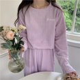 thumbnail image 1 of Pijama de franela cálida para mujer, conjunto de ropa de dormir holgada, gruesa, de terciopelo Coral, con estampado bonito, para Otoño e Invierno, 1 of 4