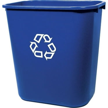 Rubbermaid Commercial Deskside Recycling Container, Medium, Blue (FG295673BLUE)