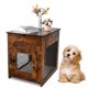 thumbnail image 1 of Dog Cage Furniture With Drawers Wooden Dog Kennel End Table With Cushions Decorative Pet Cage House  For Small Medium Dogs ShopWise Round, 1 of 7