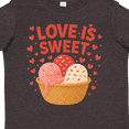 thumbnail image 4 of Inktastic Love is Sweet Ice Cream Hearts Boys or Girls Toddler T-Shirt, 4 of 5