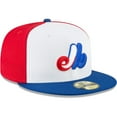 thumbnail image 3 of Men's New Era White Montreal Expos Cooperstown Collection Wool 59FIFTY Fitted Hat, 3 of 6