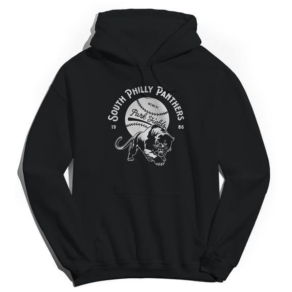 Park Fields South Philly Panthers 1986 White Graphic Black Men's Cotton Pullover Hoodie