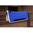 thumbnail image 2 of Horse Pony 23"x24" Western Contoured Faux Fur Padded Saddle Pad Royal Blue 39143BLP, 2 of 4