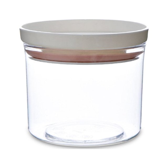 Contenant Alimentaire Cuisine Empilable Anti-Humidité Organisateur de Grains Transparent avec Couvercle, Rose, 250ml