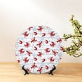 thumbnail image 6 of Gaeub Cartoon Lobsters Print Ceramic Plate,Dinner Plates,Bone China Decorative Plates with Display Stand,Art Ceramic Ornaments for Wall Hanging Decoration-7in, 6 of 6
