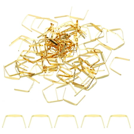 

Uxcell 200Pcs 10x10mm Copper Chandelier Connector Pins Chandelier Crystal Clips Gold