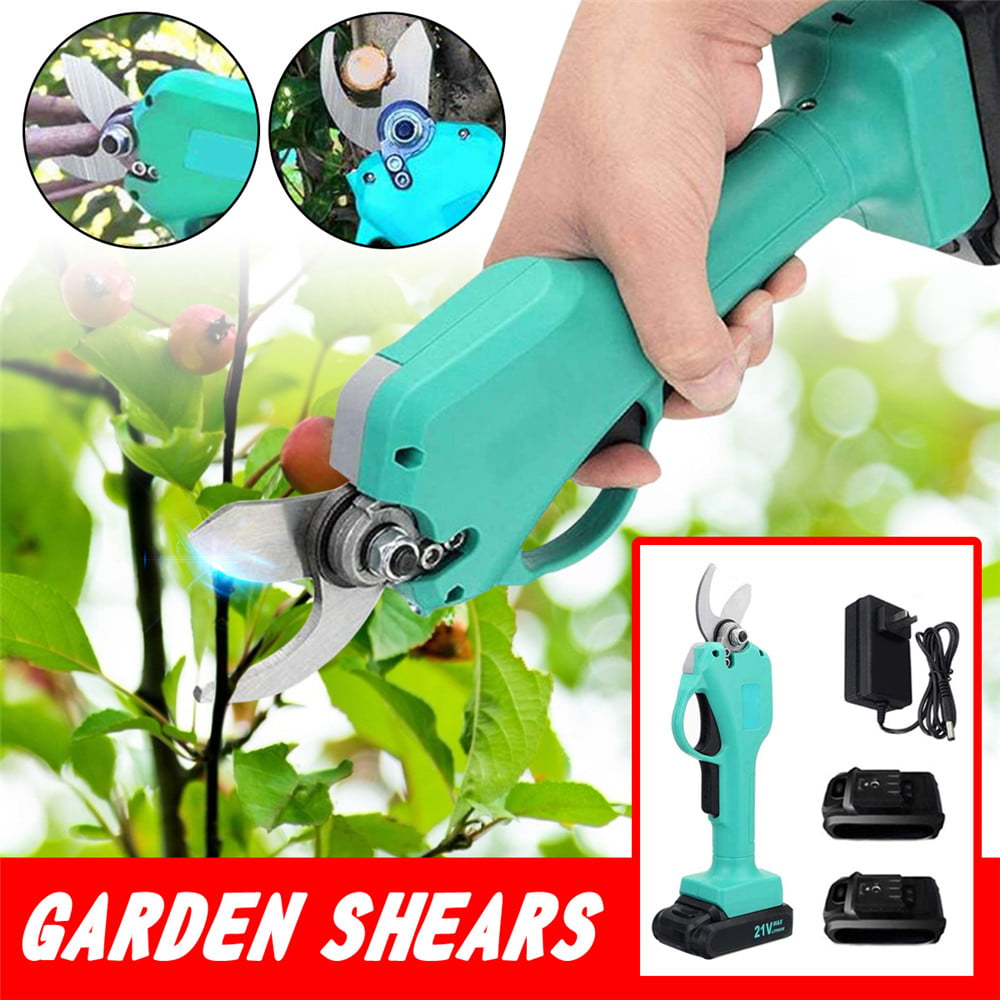 Goplus Professional Cordless Electric Pruning Shears Tree Branch Flower Bushes Trimmer 2Ah Rechargeable Lithium Battery Powered