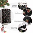 thumbnail image 2 of 66x72 Inch Shower Curtains for Bathroom, Christmas Black Fabric Bath Curtain Decor, Xmas Cane Berries Pinecone Snowflakes Waterproof Restroom Curtains Shower Set Accessories with 12 Hooks 66 Inch, 2 of 8