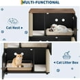 thumbnail image 4 of Royalbelle X-door Black End Table for Cats, Multi-Functional Litter Box Enclosure, 4 of 7