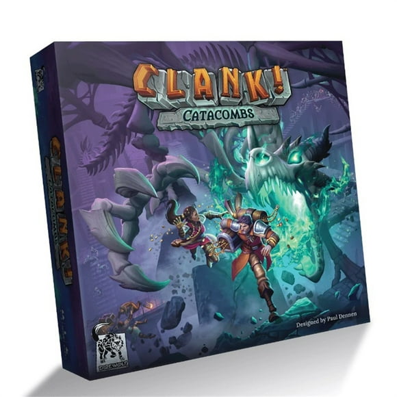 Clank Catacombs! Dire Wolf CLANK! Catacombs Stand-Alone Deck-Building Board Game, for 2-4 Players, Ages 13+