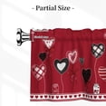 thumbnail image 3 of Valentine''s Day Red Truck Kitchen Valance Curtain 54"x18", Valentines Love Heart Curtain for Small Window Farmhouse Window Treatment Rod Pocket Cafe Valance for Living Room Bathroom Decor, 3 of 7