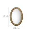 thumbnail image 5 of Accent Mirror with Oval Encasing and Seagrass Braiding, Brown- Saltoro Sherpi, 5 of 5