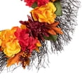 thumbnail image 5 of Northlight Peony and Mum Artificial Fall Harvest Wreath - 24", 5 of 10