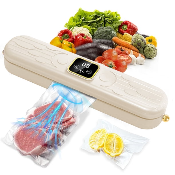 Electrodomésticos de cocina, máquina de envasado al vacío totalmente automática con pantalla LCD de alta potencia para el hogar, sellado de plástico, bombeo de alimentos, sellado al vacío de plástico.