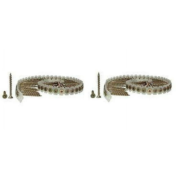 Senco 08F200Y Duraspin Number 8 by 2-Inch Subfloor Collated Screw 1,000 per Box 2-Pack