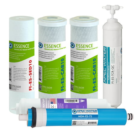 APEC FILTER-MAX-ESPH 75 GPD Complete Replacement Filter Set for ESSENCE Series Alkaline Reverse Osmosis Water Filter