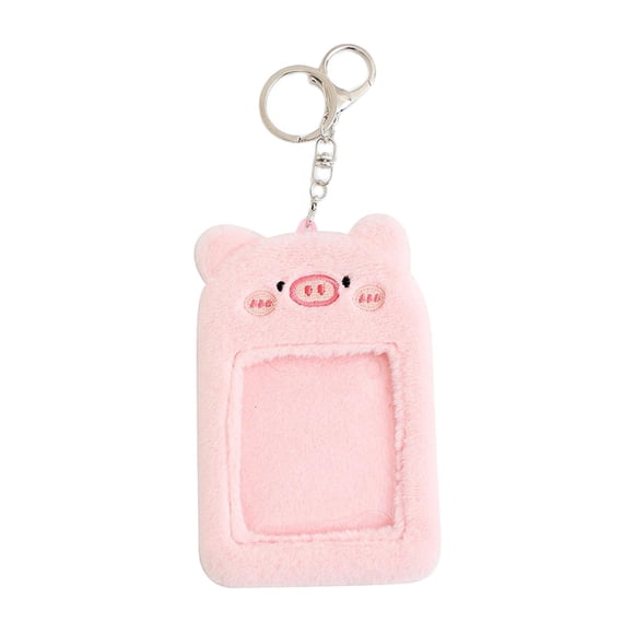 relayinert Durable Cute Plush Photocard Holder Card Cover Soft Practical Card Sleeve Photo Holder Keychain Can Photos Moisture And.