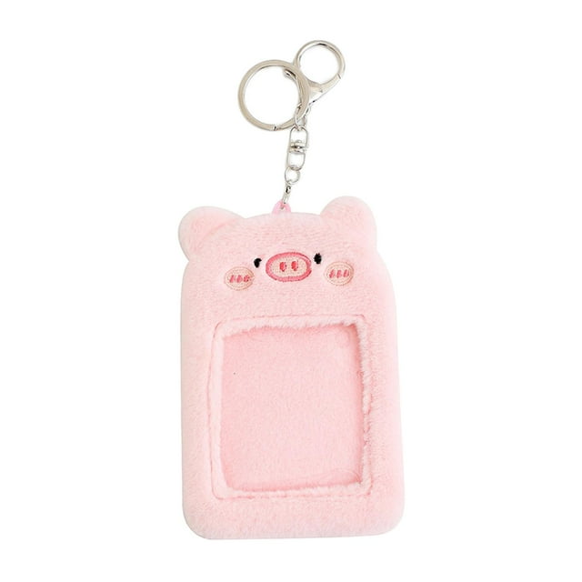 relayinert Durable Cute Plush Photocard Holder Card Cover Soft Practical Card Sleeve Photo Holder Keychain Can Photos Moisture And.