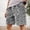 Grey, variant on Mens Corduroy Shorts Elastic Waist Drawstring Straight Leg Men Shorts Casual with Pockets Relaxed Fit Summer Beach Shorts for Men