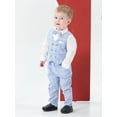 thumbnail image 3 of famuka Baby Boy Classic Suit Double Breasted Waistcoat Tuxedo Formal Outfit Plaid, 3 of 11