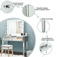 thumbnail image 5 of Costway 2 ed Vanity Make-Up Desk Silver Glass Console Dressing Table, 5 of 10