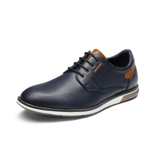 Zapatos Casual de Vestir para Hombre Bruno Marc Azules con Cordones