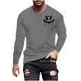 thumbnail image 2 of PNTUTB Men's Long Sleeve Crew Neck Top with Stylish Print for Fall/Winter Comfortable Casual Wear, 2 of 5